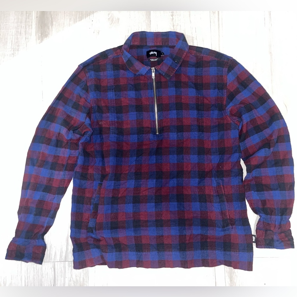 Stussy Half Zip Flannel